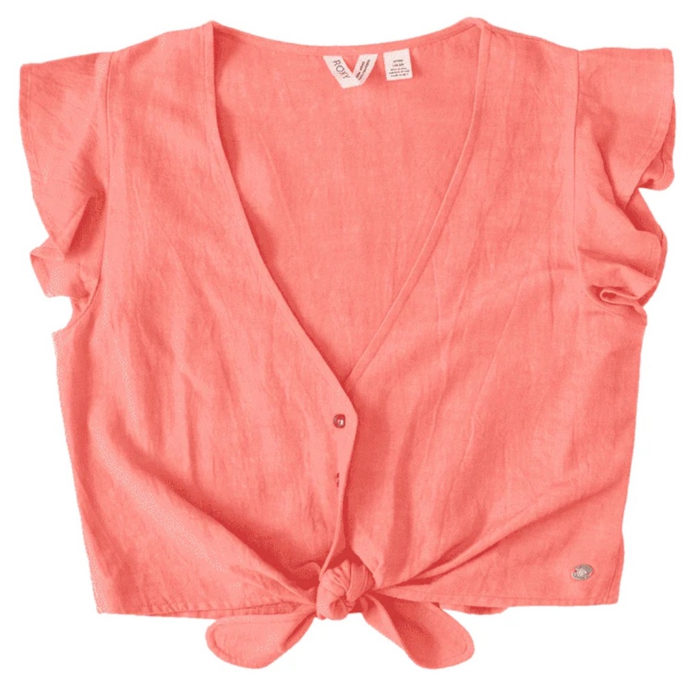 NWT Roxy Sweeter‎ Kind Salmon Pink Top Blouse Size XS